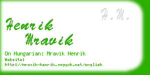 henrik mravik business card